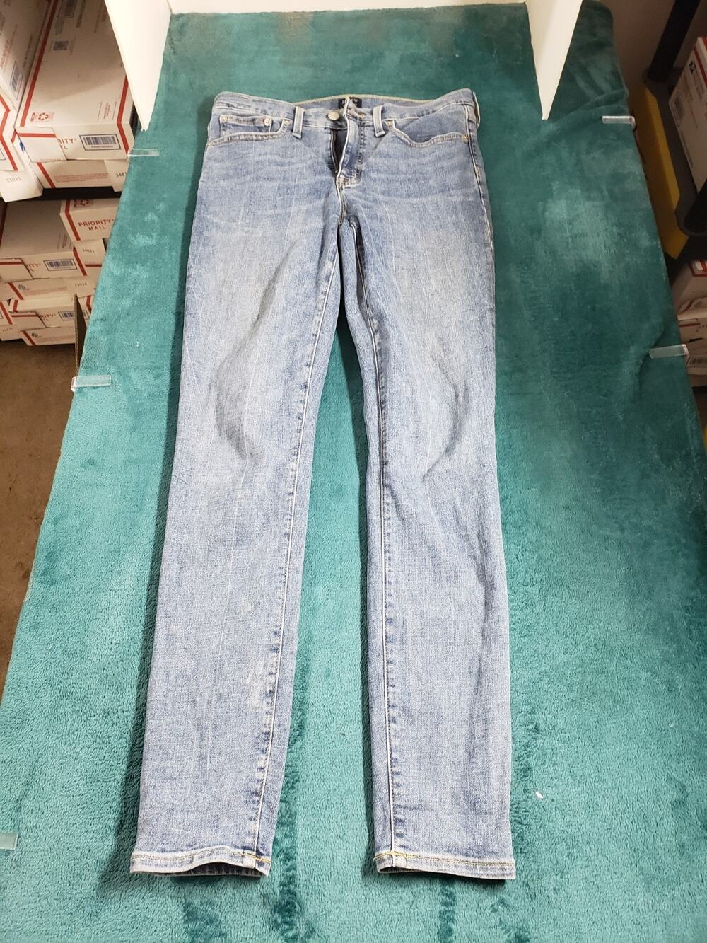 J.Crew Jeans Size 29 Tall Women Blue Pants Stretch Mid Rise Toothpick Skinny